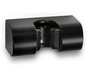 Colgador escobas carenado negro mate 2056-3 inofix