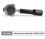 51MM  Coffee Bottomless Portafilter With 2-Cups Filter Basket For Delonghi EC680 EC685 Barista Espresso Machine Accessories Tool