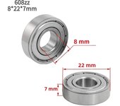 10-100pcs Ball Bearings 608zz 623zz 625zz 626zz 685zz 688zz 608zz Deep Groove Carbon Steel For Skateboard Roller Skate Bearings