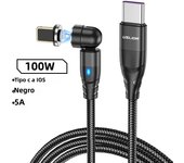 USLION 5A 100W Magnetic Fast Charging Cable For Macbook iPad USB C To Type C Data Cord iPhone 15 14 Pro Max Samsung Xiaomi 14