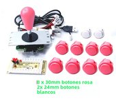 Copy SANWA Game Machine Arcade Console DIY Kit 8 Way Joystick Push Buttons For PC Raspberry Pi Zero Delay USB Board Controller