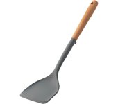 Juego De 5 Utensilios De Cocina Silicona No Adherente With Mango De Madera Gris Para Hornear Espátula Y Otras Tareas De Cocina