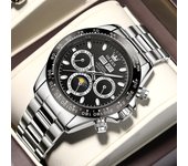 OLEVS 6654 Top Brand Men's Watches Classic Fashion Automatic Mechanical Watch for Man Complete Calendar Moon Phase Waterproof