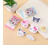 New Sanrio 30/60pcs Eraser Kawaii Hello Kitty Kuromi Cinnamoroll Pumping Eraser Student Stationery Supplies Children's Toys