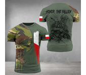 Men's T-Shirt Summer Short Sleeve 3D Printed Poland Soldier Veteran Harajuku Loose Top T-Shirt Men's Oversized Clothing 6XL