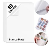 10 Sheets Transparent/Translucent Waterproof Vinyl Sticker Paper Pearlescent/Matte/Golden A4 Label Sticker for Inkjet Printer