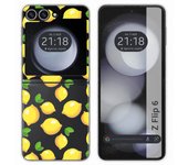 Tumundosmartphone Funda Carcasa Dura para Samsung Galaxy Z Flip 6 5G diseño Limones Dibujos
