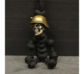 1PC Skull Head Keychain Car Biker Helmet Pendant Keychain Braided Rope Paracord Buddy Bag Hanging Backpack Doll Toy