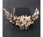Crystal Rhinestone Flower Pearl Hair Comb Bridal Headband Tiara Hairpin Party Wedding Bridal Hair Accessories Jewelry