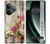 Tumundosmartphone Funda Silicona para Realme GT 6 / GT 6T 5G diseño Madera 08 Dibujos