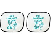 MERCHANDMANIA Parasol Doble frase graciosa hoy cambiamos el gyn por el gin sunshield coche