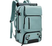 Mochila de viaje para mujeres, mochila de computadora portátil de negocios impermeable de 18 pulgadas, puerto de carga usb con bolsa de zapatos, mochila de senderismo
