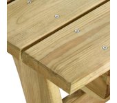 vidaXL Mesa de jardín de madera de pino impregnada 160x74x75 cm
