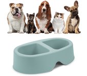 Plastiken Koko - Comedero Doble 0.5L + 0.5L para Mascotas Pequeñas. Menta