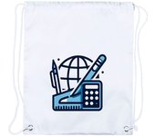 4 MOCHILAS DE CUERDAS logo profesor matematicas matematico playa piscina picnic excursion personalizada