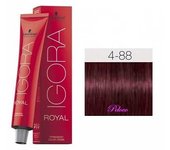 Schwarzkopf Tinte Igora Royal 4-88 Castaño Medio Rojo Intenso 60 Ml - Coloración Profesional en Crema Permanente