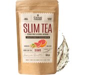Slim Tea Pomelo Camino de Cabras® - Te Digestivo, Drenante & Detox con Té Verde Matcha, Cola de Caballo, Diente de Leon, Cardamomo, 100g