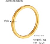 Encanto Anillos minimalistas de acero inoxidable para mujer, chapado en oro de 18k, lisos, resistentes al agua, sin deslustre, anillos femeninos, joyería para niñas acero inoxidable 316L de varios estilos para mujer, regalo de joyería para niñas
