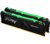 Kingston Technology FURY Beast RGB DDR4 32GB 3200 Mhz - Memoria RAM para PC con Iluminación RGB