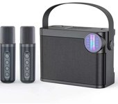 #LED Powerful Wireless Portable Dual Microphones Bluetooth 5.3 Speaker Hifi Stereo Family Party Karaoke Subwoofer Boombox gifts