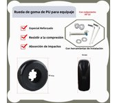 Luggage PU Rubber Wheel Replacement Accessories Repair Trolley Suitcase Travel Password Box Wear-Resistant Compression Rollers