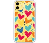 Funda compatible con iPhone 11 - Corazones color