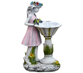 Flower Fairy Statue Solar Light Ornament Outdoor Courtyard Garden Decoration Resin Angel Figure Sculpture Micro Landscape Decor