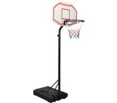 vidaXL Canasta de baloncesto polietileno blanco 237-307 cm
