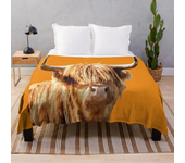 Fleece Throw Blanket Yak Highland Cow Home Decor,Cattle Portrait Art Super Soft Warm Plush Bed TV Blankets for Couch/Sofa/Travel