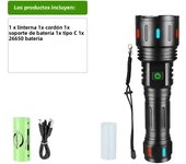 High Power 20000000LM White Laser Flashlight Fluorescent Light Rechargeable Torch Ultra Bright Lamp Tactical Lantern Waterproof