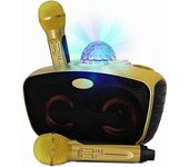 Máquina de Karaoke Bluetooth - Portátil - 2 Micrófonos Inalámbricos - Fiesta de Discoteca - Altavoz con USB/TF/AUX