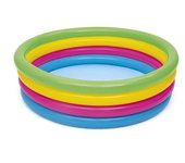 Bestway Piscina Hinchable Infantil 4 Aros Arcoiris 157x46 cm +3 Años Jardin 51117