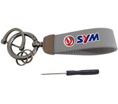 For SYM CRUISYM GTS 300 GTS 300i JOYMAX Z 125 250 300 MAXSYM 400i CNC Metal Leather keychains Motorcycle Accessories