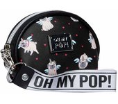 Oh My Pop Pug Monedero Oval, Negro