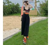 Five Colors Denim Skirt Jeans For Women Design Korean High Waist Back Split Mid length A-line Skirt Female High Qualiyt Fashion
