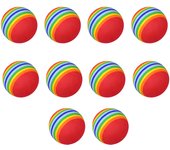 10x Golf Swing Training Foam Balls Indoor Practice Rainbow Sponge Balls Flexible Soft Golf Practice Ball Training Aid Accessory