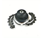 Cabezal de Corte Universal para cortacesped, Cadena de coil de 65mn, Cabezal de Corte de Jardín con Cadena Gruesa, 1 Juego