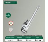 8/12/14/18 inch Pipe Wrench 40% Lighter Adjustable Aluminum Plumbing Wrench Heavy Duty Straight Pipe Wrenches Jaw Max Capacity