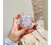 Little pink Flower Pearl Pendant Case Airpods 4 For Apple AirPods Pro 2 Flowers Butterfly Earphone Cases Heart Keychain