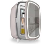 Nevera de cosméticos de 6 litros, con espejo y luz led
