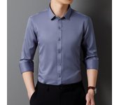 Men's Long Sleeved Shirt Classic Solid Color Soft Comfortable Fit Business Formal Social Without Pockets Red Black white 4XL 5XL