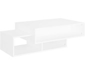 vidaXL Mesa de centro madera contrachapada 105x55x32 cm Blanco, Negro, Roble Sonoma Mesita de Salón o Comedor o Auxiliar Mesa de Café Meuble Salón