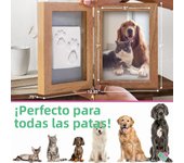 Pet Dog Paw Prints Hand and Foot Print Mud Souvenir Pet Cat American Solid Wood Photo Frame Set DIY