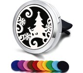 Refillable Car Air Freshener Smell Perfume Diffuser Clip Auto Vent Essential Oil Stainless Steel Locket Interior Accessories