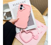 Love Heart Bracelet Phone Case For iPhone 16 Funda iPhone 15 Pro Max 14 13 12 11 Pro XR Candy Color Chain Soft Wave Bumper Cover