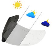 Fotocrómico RF-1400 RF 1400 Viseras de repuesto Fotocrómico CWR-F2 Protector facial compatible con RF-1400 CWR-F2 Z8 NXR2 Protección UV (fotocromático)