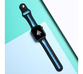 silicone Bend for apple watch 9 8 7 Two-color silicone strap for Iwatch Series 6 5 4 3 2 1 SE