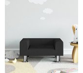 Sofá Infantil Negro 50x40x26,5 cm en terciopelo