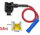1Set 12V Mini Small Medium Size Car Fuse Holder Add-a-circuit TAP Adapter with ATM Blade Fuse Micro Mini 10A 5A 20A 25A 30A 40A