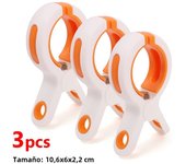 3 PCS/1 PCS  ABS Beach Towel Clips, Large Plastic Windproof Clothes Hanging Peg Quilt Clamp Holder for Beach Chair Cruiser